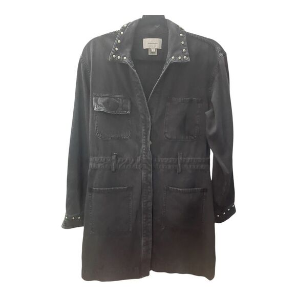 Current Elliott Debbie Dress Black Denim Dress Size 2 - Picture 1 of 5